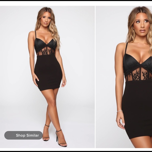 Little black lace detail dress - Picture 11 of 13